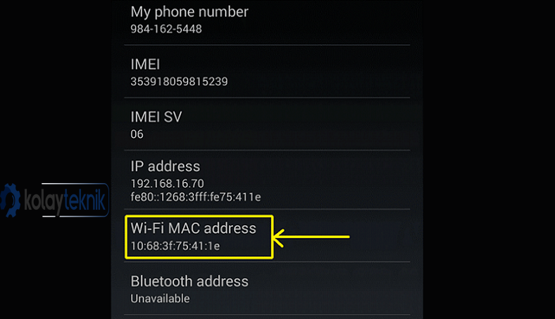 Telefon Numarasından Mac Adresi Bulma